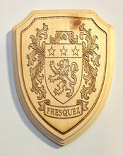 Load image into Gallery viewer, Last Name Family Crest Shields