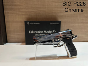 The Sig Sauer P226 educational model is the perfect gift for any gun collector or person looking to educate themselves in gun safety and gun use. Small parts included, Safe for most ages. 