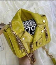 Load image into Gallery viewer, Hand bag, motorcycle jacket bag, leather bag, crossbody bag