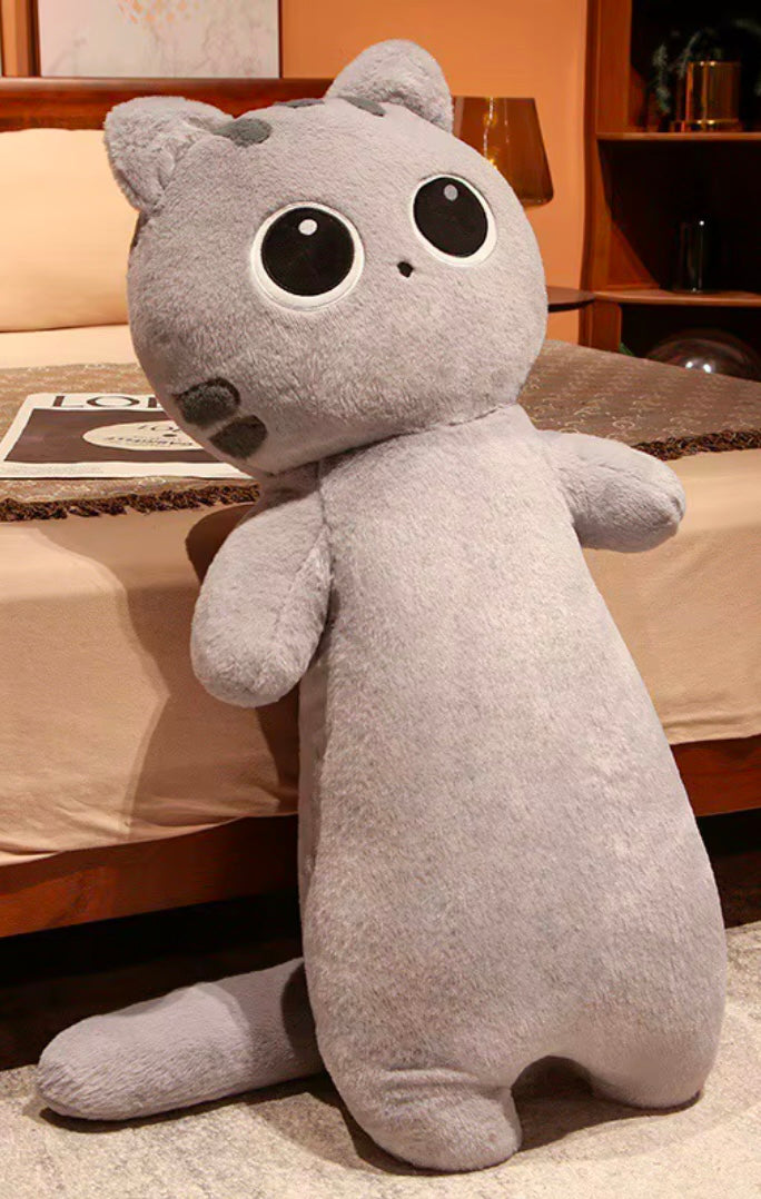 51” Big Eyes plushie cat Gray color Trendie Days