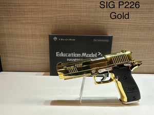 The Sig Sauer P226 educational model is the perfect gift for any gun collector or person looking to educate themselves in gun safety and gun use. Small parts included, Safe for most ages.