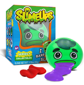 Slimeups slime toys that slurp up and spit out slime. Also used as a case to hold slime. 