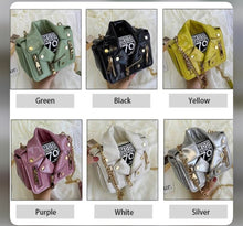 Load image into Gallery viewer, Hand bag, motorcycle jacket bag, leather bag, crossbody bag