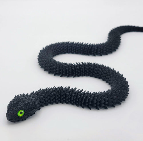 Black 3D printed snake Trendie Days