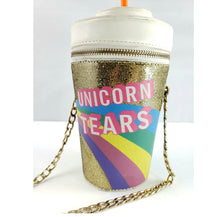 Load image into Gallery viewer, Drink Cup shape crossbody bag Fun Unicorn Tears 