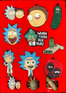 Rick and Morty

-Set of 12 

-9 Pins

-3 Rings
