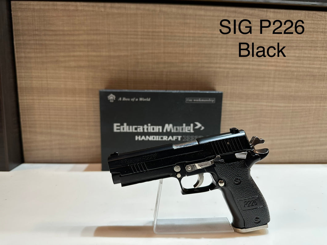 The Sig Sauer P226 educational model is the perfect gift for any gun collector or person looking to educate themselves in gun safety and gun use. Small parts included, Safe for most ages. 