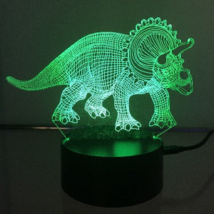 Triceratops Dinosaur 3D night lights