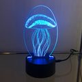 Jellyfish LED 3D optical illusion night light