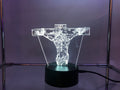Jesus Christ cross LED 3D optical illusion night light