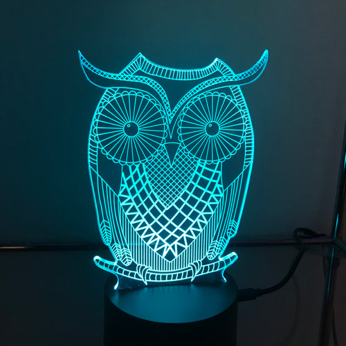 Owl 3D LED Light