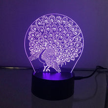 Load image into Gallery viewer, Peacock 3D LED Lights