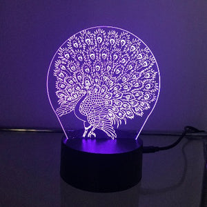 Peacock 3D LED Lights