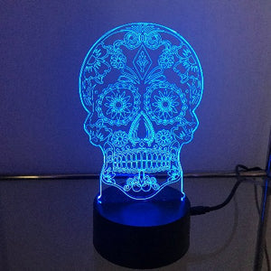 Sugar Skull 3D LED Light