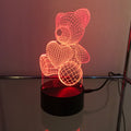 Teddy bear LED 3D optical illusion night light