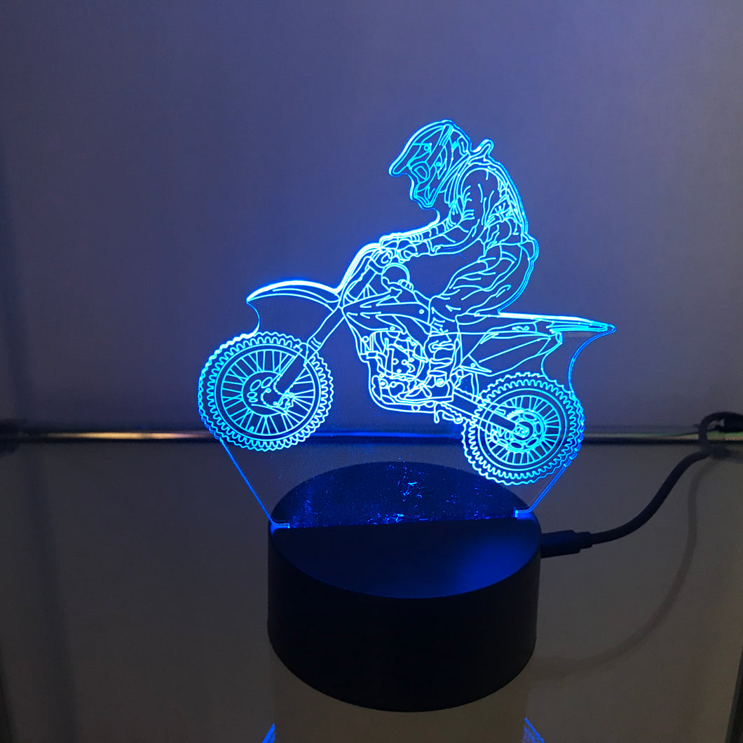 Motor Cross 3D Light