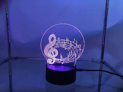 Music notes LED light