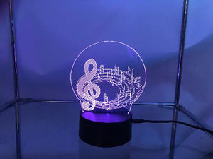 Music notes LED light