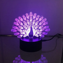 Load image into Gallery viewer, Peacock 3D LED Lights trendiedays.com