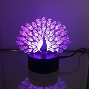 Peacock 3D LED Lights trendiedays.com